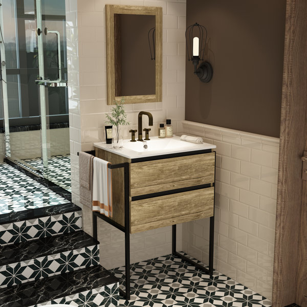Trent Austin Design® Hobart 24'' Single Bathroom Vanity with Ceramic